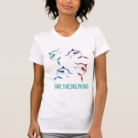 T-shirt Sauvez la chemise de dauphins (Devant)