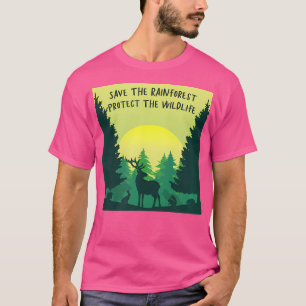 T-shirt Sauvez La Forêt Arrienne Protégez La Faune Classiq