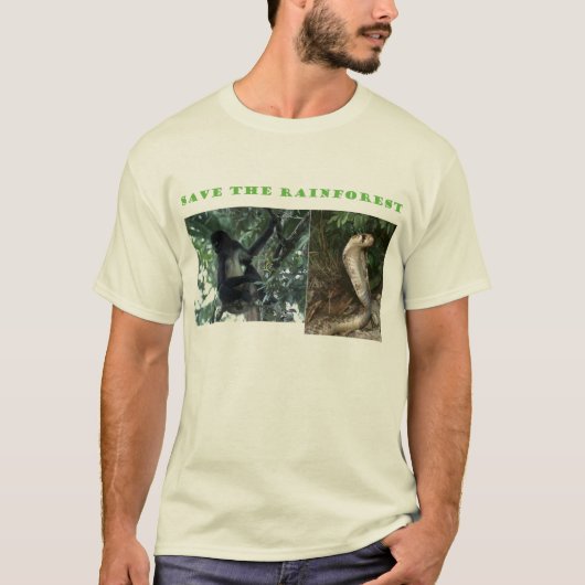 T-shirt Sauvez la forêt tropicale (Devant)