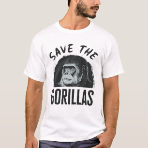 T-shirt Sauvez la Gorillas Gorilla en voie de disparition