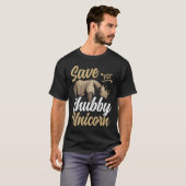 T-shirt Sauvez la licorne de Chubby pour animaux (Devant entier)