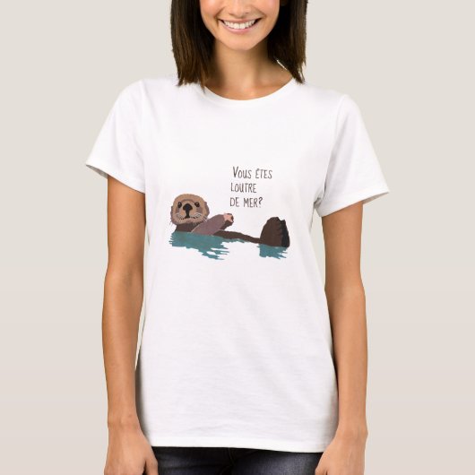 T-shirt Sauvez la loutre de mer (Devant)