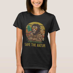 T-shirt Sauvez La Nature Sauvez Le Lion Nature De l'enviro