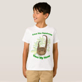 T-shirt Sauvez la paresse de forêt tropicale (Devant entier)