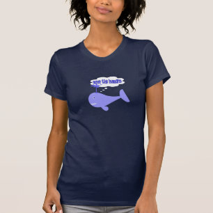 T-shirt Sauvez la pièce en t de baleine d'humains