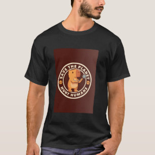 T-shirt Sauvez la planète chasse humains Long Sleeve T Shi