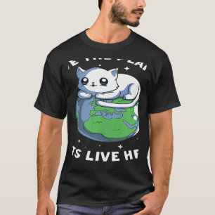 T-shirt Sauvez La Planète Chats Live Ici Chat Économisez L