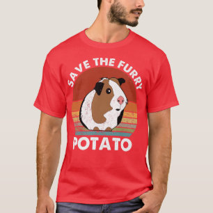 T-shirt Sauvez La Pomme De Terre Feu Drôle Guinéen Cochon