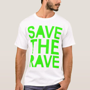 T-shirt Sauvez la scène du raver NU RAVE vert des années