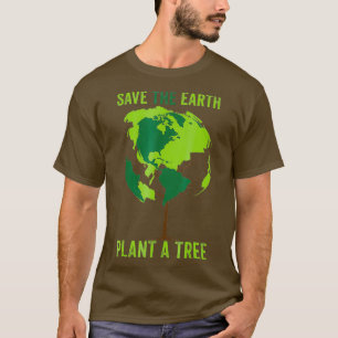 T-shirt Sauvez la Terre Plante Un monde de l'environnement