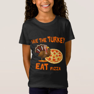 T-Shirt Sauvez la Turquie Mange de la pizza drôle Thanksgi