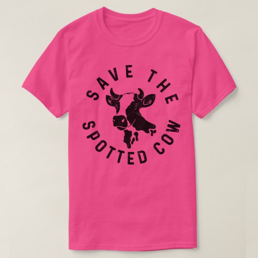 T-shirt Sauvez la vache tachetée (Design devant)