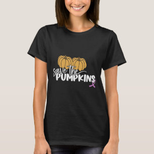 T-shirt Sauvez Le Cancer Du Sein D'Halloween Citrouille So
