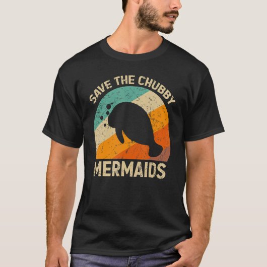T-shirt Sauvez le Chubby Sea Cow Mermaids Manatee Floaty P (Devant)