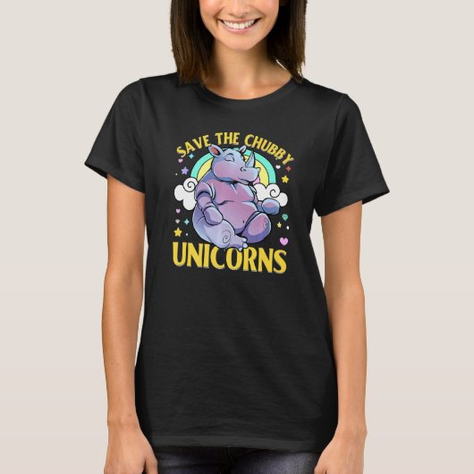 T-shirt Sauvez Le Chubby Unicorn (Devant)