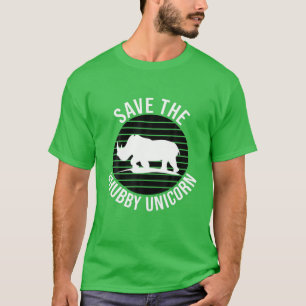 T-shirt Sauvez Le Chubby Unicorn Funny Rhino Chibby Unicor