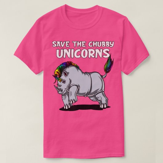 T-shirt Sauvez Le Chubby Unicorns Rhino (Design devant)