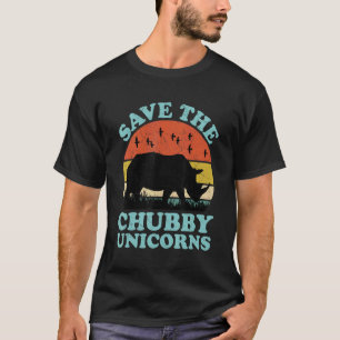 T-shirt Sauvez le Chubby Unicorns Rhino Droits des animaux