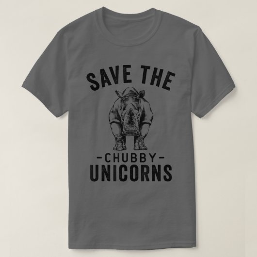 T-shirt Sauvez le Chubby Unicorns Rhino Lovers (Design devant)