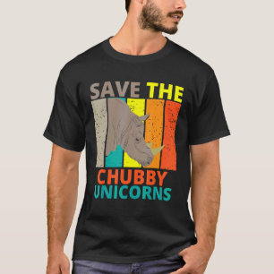 T-shirt Sauvez le Chubby Unicorns Rhino Vintage animal dro