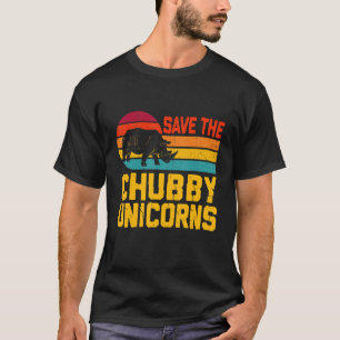 T-shirt Sauvez Le Chubby Unicorns Vintage Rhino Animal Rig