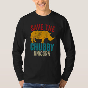 T-shirt Sauvez Le Chubby Unicorns Vintage Rhino Animal Rig