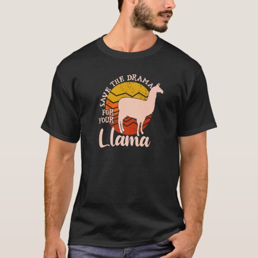 T-shirt Sauvez Le Drame Pour Votre Llama Anniversaire Mign (Devant)