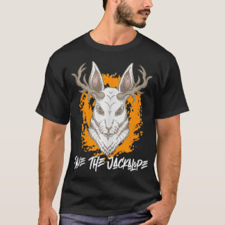 T-shirt Sauvez Le Jackalope, Vintage Retro Camping Lover J