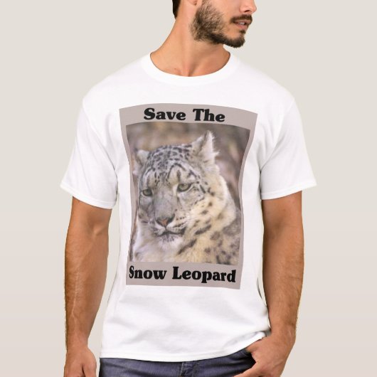 T-shirt Sauvez le léopard de neige (Devant)
