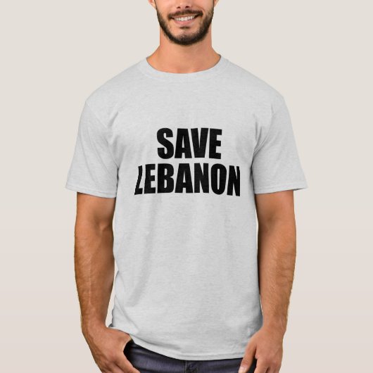 T-shirt Sauvez le Liban (Devant)