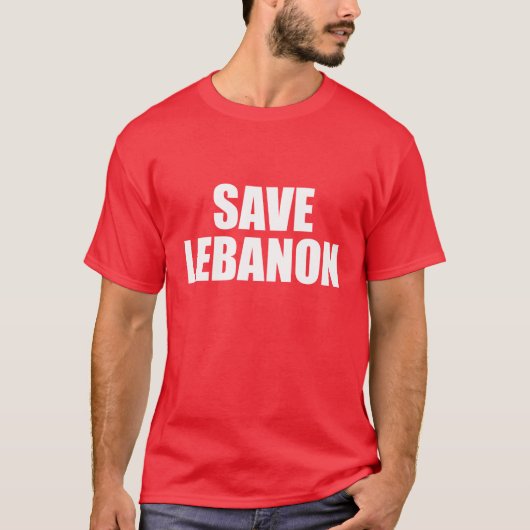 T-shirt Sauvez le Liban (Devant)