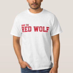 T-shirt Sauvez le loup rouge sauvage de l'extinction