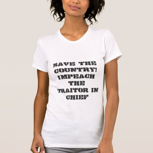 T-shirt Sauvez le pays ! Attaquez le traître dans le chef (Devant)