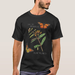 T-shirt Sauvez Le Plante Des Monarques De L'Herbe Lactée 