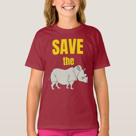 T-shirt Sauvez Le Rhino ! (Devant)