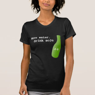 T-shirt Sauvez l'eau, boisson Soju !