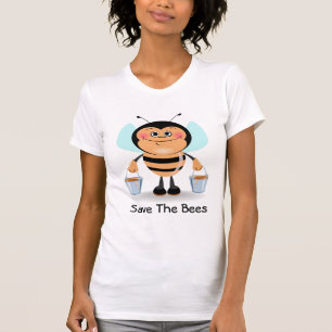 T-shirt Sauvez les abeilles avec un joli dessin animé Bumb