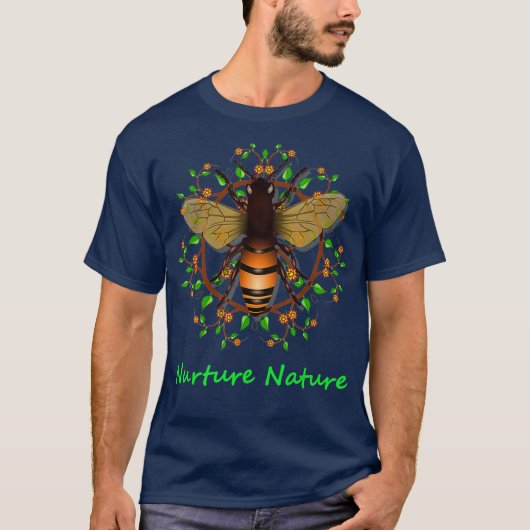T-shirt Sauvez les abeilles de miel protéger l'écologie en (Devant)