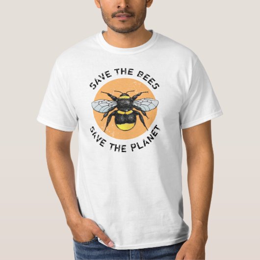 T-shirt Sauvez les abeilles sauvent la planète (Devant)
