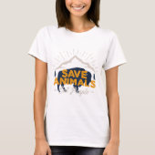 T-shirt Sauvez les animaux Mangez les gens (Devant)