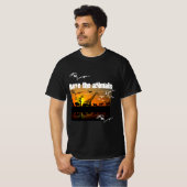 T-shirt Sauvez les animaux noirs (Devant entier)