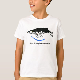 T-shirt Sauvez les baleines à bosse -Graphique animal en d