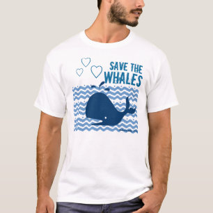 T-shirt Sauvez Les Baleines - Conscients De L'Environnemen