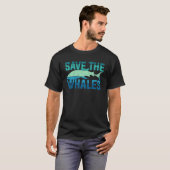 T-shirt Sauvez Les Baleines En Péril Vintage (Devant entier)