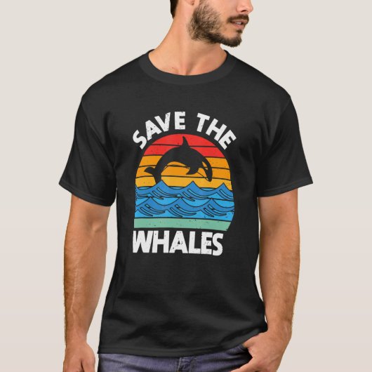 T-shirt Sauvez Les Baleines Nettoyer L'Océan (Devant)