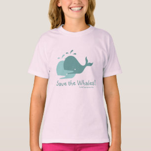 T-shirt Sauvez les baleines ! Pièce en t d'enfants