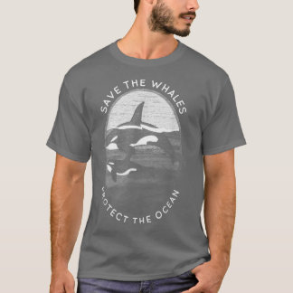 T-shirt Sauvez Les Baleines Protégez Le Bétail Tueur D'Orc
