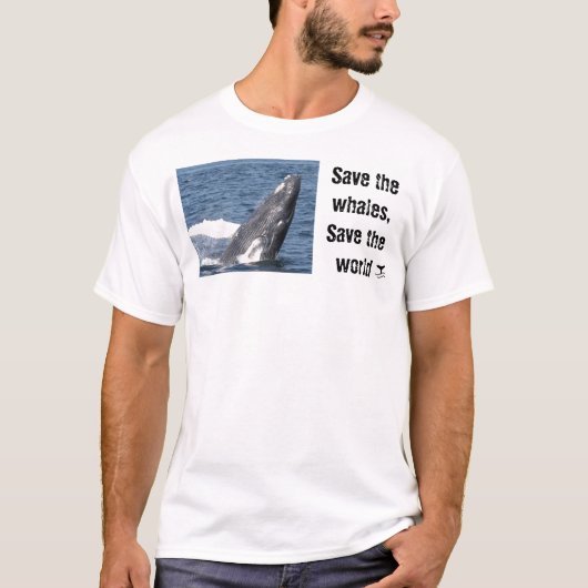 T-shirt Sauvez les baleines, sauvez le monde (Devant)