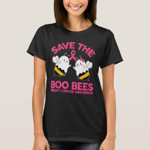T-shirt Sauvez les Boobees Boo Bees Cancer du sein Hallowe