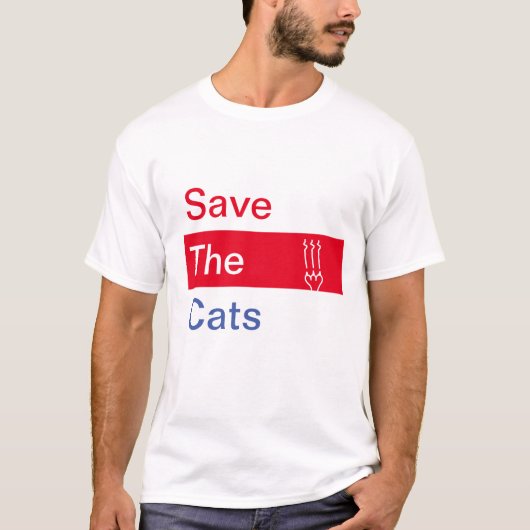 T-shirt Sauvez Les Chats (Devant)